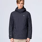 【荒野wildland】男Polartec中空輕量極暖防水外套211暮霧藍 M 0B32906-211