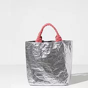 Miyansol韓國皺皺兩用迷你托特包 E櫻桃銀