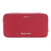 Michael Kors JET SET TRAVEL 滿版防刮雙層萬用包(多色選)- 素面紅
