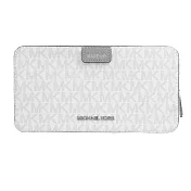 Michael Kors JET SET TRAVEL 滿版防刮雙層萬用包(多色選)- 滿版白