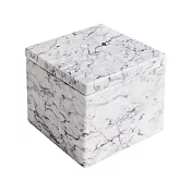 《ibili》附蓋方形大理石調味罐 - 雲白