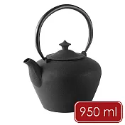 《ibili》Lamam鑄鐵濾茶壺(沉靜黑950ml) | 鑄鐵茶壺 泡茶壺