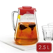 《tescoma》Teo單柄耐熱玻璃水壺(紅2.5L) | 煮水壺 燒水壺