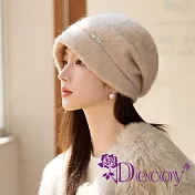 【Decoy】韓系簡約 毛呢護耳百搭秋冬包頭帽/顏色可選 卡其