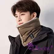 【Decoy】中性韓風 仿羊羔絨保暖羽絨脖套/卡其 卡其