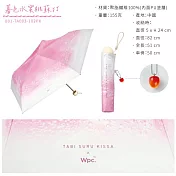 日本Wpc.聯名旅行喫茶冰淇淋蘇打airlight輕量155g防曬⌀82cm遮陽傘801-TA00摺疊傘雨傘(UPF50+抗UV遮光100%)手動折疊傘折傘洋傘 暮色水蜜桃