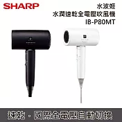 SHARP 水波姬 IB-P80MT 水潤速乾全電壓吹風機 各國即插即用 台灣公貨 月光白