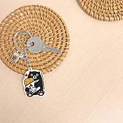 台人潮-台灣黑熊愛吃雞排-壓克力鑰匙圈(小)