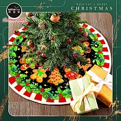 摩達客耶誕薑餅人017號短毛絨印花聖誕樹裙90cm_聖誕樹裝飾底墊