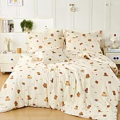 《DUYAN 竹漾》台灣製 奧地利天絲雙人加大四件式鋪棉兩用被床包組 / 水豚假期