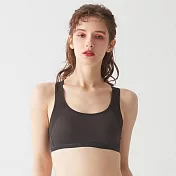 日本【GUNZE郡是】ACTIBALANCE改善駝背 脊柱挺拔美姿胸罩 高透氣性吸汗速乾 無鋼圈內衣 運動內衣-226-567 M 黑色