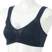 日本【撫子研究室】清爽透氣 吸汗速乾 無鋼圈內衣 M 藏青藍