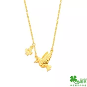 幸運草金飾 福羽蜂鳥黃金項鍊