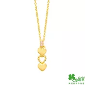 幸運草金飾 心的波動黃金項鍊