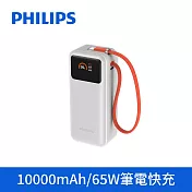 PHILIPS FunCube 65W 自帶線行動電源 DLP6351CW 白色