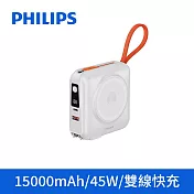 PHILIPS FunCube 45W多合一磁吸行動電源 DLP4351CW 白色