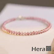 【HERA 赫拉】3mm極細粉草莓晶手鍊 H111040707 草莓晶