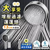 澡爽 大享受增壓過濾蓮蓬頭 附304不鏽鋼濾芯x1 過濾蓮蓬頭 加壓蓮蓬頭 不鏽鋼蓮蓬頭 省水 按摩蓮蓬頭 增壓蓮蓬頭 浴室蓮蓬頭 無 星空銀