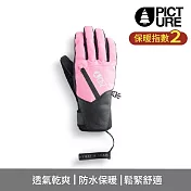 Picture 女防水滑雪手套 Kakisa Gloves/GT0186 (XS-L) XS 淺粉-黑