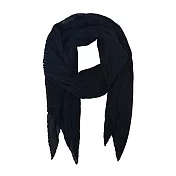 ISSEY MIYAKE 三宅一生 PP 寬摺疊圍巾(多色選)- 黑色