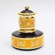 【新韻傳音】聖域轉經輪Mini(電動太陽能雙驅 供佛擺飾 佛堂祈福神器 太陽能轉經輪 如法裝臟 經正統開光/W009) 黃色