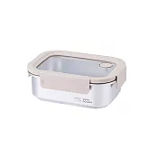 【CookPower 鍋寶】Snapiro可微波316L不鏽鋼保鮮盒1400ml(麥穗米) 麥穗米