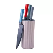 【CookPower 鍋寶】黑鑽匠鋒萬用刀具收納組_2色任選 奶霧砂