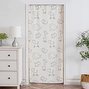 精緻印花長門簾窗簾110*200cm送桿子(門簾/風水簾/拉簾 /窗簾/隔簾/客廳臥室) 動物簡畫風