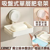 【COMET】吸盤式單層肥皂架(香皂托 瀝水架 香皂盒 香皂架 香皂 肥皂 皂盒 皂托/8245-1)