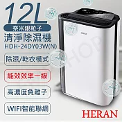 【禾聯HERAN】12L奈米銀抑菌清淨除濕機 HDH-24DY03W(N)