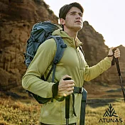 【ATUNAS 歐都納】男款SOLAR-FLEECE保暖刷毛長袖拉鍊連帽衫/帽T/大尺碼A1PS2554M- M 黃綠