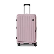 J II 26吋/前開式/PC箱體/Hinomoto靜音輪煞車功能/旅行箱/行李箱-9001-26 霧粉紫