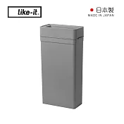【日本like-it】日製窄型開放式落地垃圾桶-25L- 灰