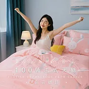 【AGAPE雅家倍】MIT台灣製 多款任選 3M法式天絲 加大6x6.2尺薄床包枕套三件組 奇奇寶貝