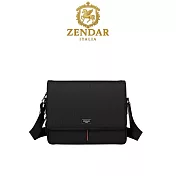 【ZENDAR】台灣總代理 限量3折 頂級高彈性防潑水郵差包肩背包 HEAT29系列 全新專櫃展示品(黑色 男包)