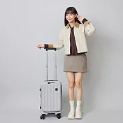 J II 20吋/前開式/PC箱體/Hinomoto靜音輪煞車功能/旅行箱/行李箱-9001-20 星辰灰
