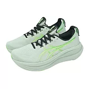 Asics 慢跑鞋 GEL-Nimbus 28 2E 寬楦 男鞋 灰 綠 緩震 運動鞋 亞瑟士 1011C144400