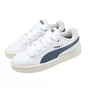 Puma 休閒鞋 Park Lifestyle Easy 男鞋 女鞋 白 藍 寬板鞋帶 皮革 復古  400496-11