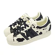 adidas 休閒鞋 Superstar II W 女鞋 米白 黑 乳牛紋 仿馬毛 愛迪達 JP8164