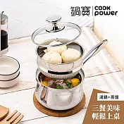 【CookPower 鍋寶】不鏽鋼蒸煮萬用鍋18cm附蓋 IH/電磁爐適用