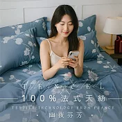 【AGAPE雅家倍】MIT台灣製 多款任選 3M法式天絲 單人3.5尺薄床包鋪棉兩用被套三件組 幽夜芬芳