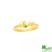 幸運草金飾 花開金桂黃金戒指