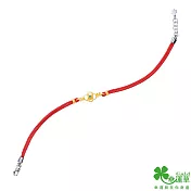 幸運草金飾 花開金桂黃金/純銀扣手鍊