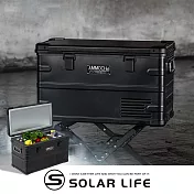 Barrack09 AMMOCHILL雙槽雙溫控車載行動冰箱35L.露營車用冰箱 車載電冰箱 冷凍壓縮機 家用汽車冰箱 戶外移動冰箱 黑色