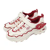 Skechers 休閒鞋 D Lites 中大童 白 紅 新年特別款 馬年 魔鬼氈 運動鞋 319104LWRD