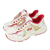 Skechers 休閒鞋 Retro-Graph Slip-Ins 中大童 米 紅 新年特別款 馬年 懶人鞋 407120LWRD
