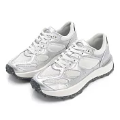 MOONSTAR月星 賽博龐克街頭休閒鞋 JP23 銀