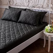 【AGAPE雅家倍】MIT台灣製 防潑水防蹣抗菌床包式保潔墊 加大6x6.2尺 經典黑