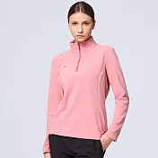 【荒野wildland】女彈性雙面刷毛PILE機能保暖衣221裸霧粉 S 221裸霧粉