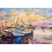 【玲廊滿藝】胡令豪-時間的停泊38x52cm